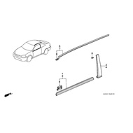 HONDA American Standard CIVIC EJ7 K8 Two-Door Roof Trim (5) (7) (1 Set Not Sold Separately) (Discont