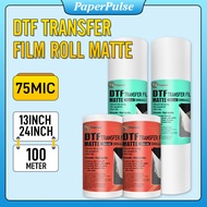Yopsun 13'' & 24'' DTF Film Roll Matte 75Micron 100Meters Premium Quality PET Transfer Film Roll
