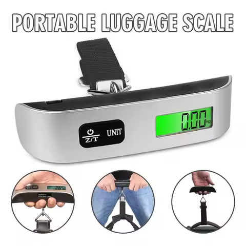 Luggage Scale 110lb 50kg Digital Handheld Portable Hanging Baggage Scale for Travel Suitcase Weight 