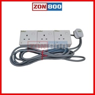 3 Gang Extension Wire Socket WIRE 5METER  3GANG