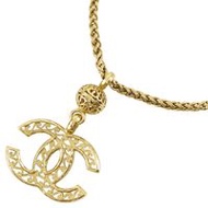 Pre-owned Chanel Coco Mark necklace, vintage gold-plated, 1995, size 95A, approximately 84.6g, for w