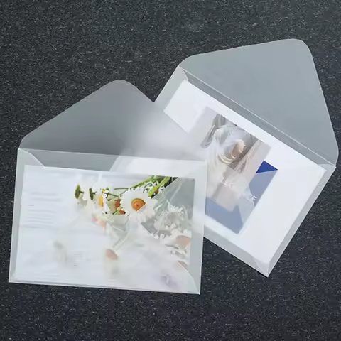 50pcs/lot Blank Translucent Envelope for Invitations Postcards European Giftbox Message Card Envelop