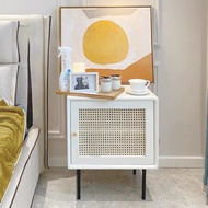 Bedide Table  Cabinet Cabinet French Vintage Nordic Cupboard Rattan Reort tyle Home Deign