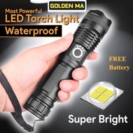XHP50 50000 Lumens XLamp XHP50 / XHP70 Led Torch Light Lampu Suluh LED Flashlight USB Zoom Torchligh