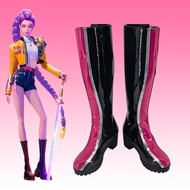 2 Anime Kpop Demon Hunters Rumi Cosplay Costume Shoes White Handmade Faux Leather Boots Carnival Par