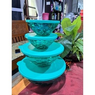 bowl crystaline tupperware 3 saiz .