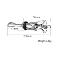 AndyMarine 316 Stainless Steel Folding Grapnel Boat Anchor Durable Boating Accessories 4 Claw Yacht
