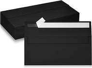 LIKAJON 50 Pack #10 Business Envelopes, Black Standard Envelopes Self Seal, Letter Size Business Mai
