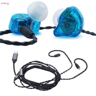 MERY MMCX to Type C Headphone Cable, 120cm / 47.24in Built In Microphone 4-Strand Braided Upgrade Co