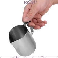 WENY Milk Frothing Pitcher, 150ML Capacity Silver Stainless Steel Jug, Latte Art Stainless Steel Thi