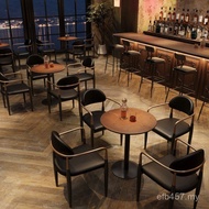 Retro Table Chair Coffee Shop One Set Night Club Bar Chair Clear Bar Restaurant Bar Combination Hote