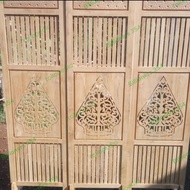 Penyekat Ruang Partisi sketsel Wayang Kayu Jati - MENTAH