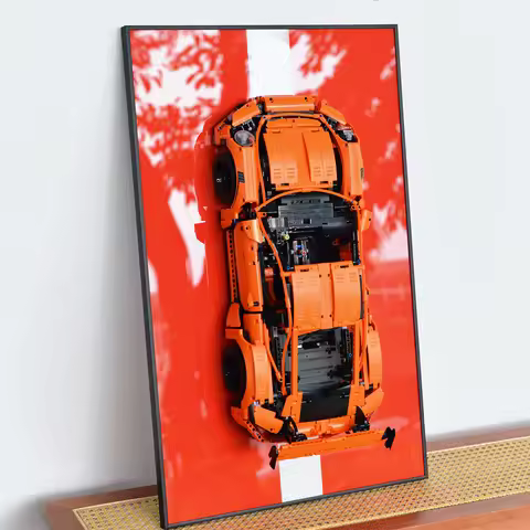 Display Wallboard for LEGO Technic Porsche 911GT3 RS 42056,Adult Collectibles for Lego Car Wall Moun