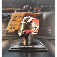 F1 Helmet Model 1: 5 Spark Hockenberg 2017 Helmet Renault RS17 Hockenberg 2017 Game Season Helmet F1