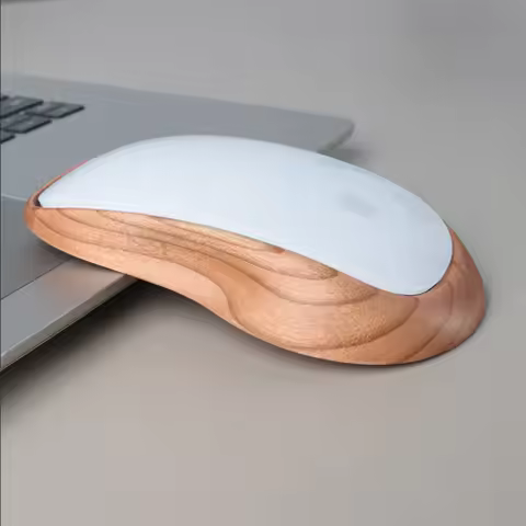 Premium Wood Base for Apple Magic Mouse 2/3/4 – Elegant Protective Stand with Ergonomic Design