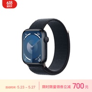 Apple/苹果 Watch Series 9 智能手表GPS款45毫米午夜色铝金属表壳 午夜色回环式运动表带 MR9C3CH/A