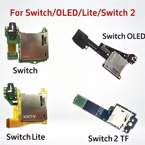 1PC Game Card Slot TF Card Reader Board For Switch V1 V2 Game Card Cartridge Slot For Switch OLED / 