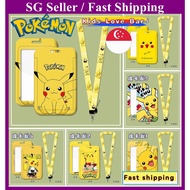 (SG Seller) Ezlink Card Holder With Lanyard Student ID Card Holder Card Cover Hanging Neck Key Badge