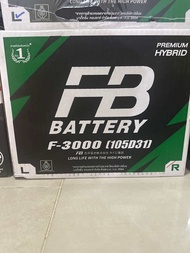 FB 3000R(105D31R =100แอมป์)  ขนาดยาว 31 กว้าง 18 สูง 23 CM ลูกค้าหาน้ำกรดเติมเอง L200  Starda Big M 