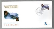 【流動郵幣世界】蘇利南1997年(E-203XX)女飛行員琳達芬奇的世界飛行套票首日封