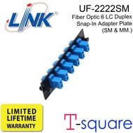 Link UF-2222SM Fiber Optic 6 LC Duplex Snap-In Adapter Plate (SM & MM.)