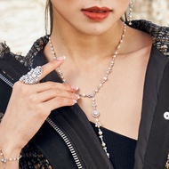 APM Monaco Pearl Flower Necklace Female Atmospheric Design New Style Trendy