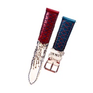 Ky Da Leather Watch Strap (Herringbone Style), Includes 1 Strap, 1 Buckle + 2 Pins, 1 Disassembly St
