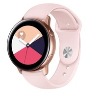 全城熱賣 - 適用於三星 Galaxy Watch Active2藍牙版 40mm 智能手錶純色硅膠錶帶（粉色）