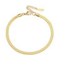 Ciara Snake Chain Anklet | 18K Gold Plated