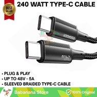 USB Type C to Type C PD Fast Charging 240W Data Cable 240 Watt Type-C Charger Cable