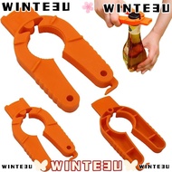 WINTE3U 1/4pcs Bottle Opener, Plastics 3.74*2.08 Inch Ergonomic Lid Seal Remover, Lightweight Orange
