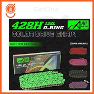 AJI RACING COLOR CHAIN 428H 428 H 132L ORING CHIAN PURPLE GREEN RED PINK BLACK