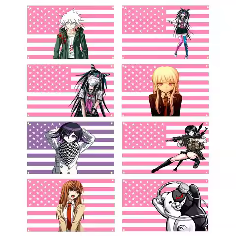 60x90cm/90x150cm American D-DanganronpaS Ibuki Flag Tapestry Anime Art Banner For Bedroom Outdoor De