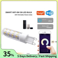 G9 Led Light Bulb 6W Tuya WiFi Dimmable Smart Light Halogen Light Voice Control Smart LED Bulbs 2700