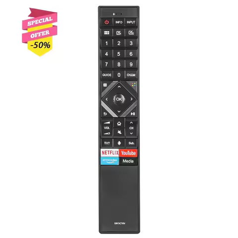 ERF3C70V IR Remote Control For Hisense Smart TV H55O8BUK H5508BUK Replacement Controller With Netfli