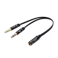 < LuBao > E-books X19 One Female To Two Male Headset Microphone Audio Adapter Cable 3.5mm (About 20c