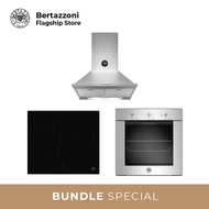 [Bulky] Bertazzoni 60cm Induction + Oven + Hob Bundle (60cm P603I30NV Induction Hob + F605MODEKXS 5 Function Oven + KPL60PLAG1XA Wall Mount Hood) - Available from Dec 2022