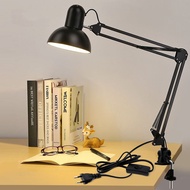 Home Taste Adjustable Desk Lamp E27 Bulb EU Plug LED Table Lamp for Office Decoration Lights Reading