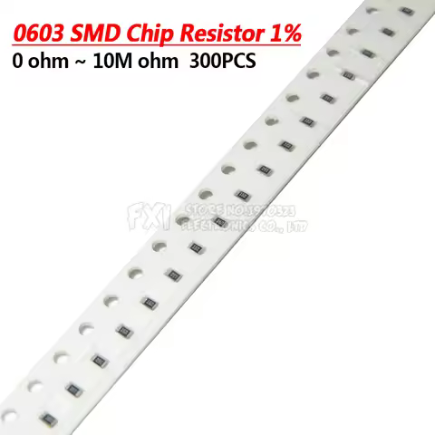 300pcs 1% 0603 SMD resistor 0R ~ 10M 1/10W 0 0.1 1 10 100 150 220 330 ohm 1K 2.2K 10K 100K 0R 0.1R 1