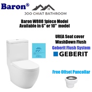 CDC & CLIMATE VOUCHER OK Baron W888 Toilet bowl Wash Down 1piece model Geberit