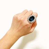 •Duchess•  KJL大型藍swarovski水晶戒指