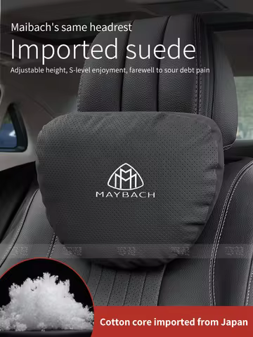 Maybach S Class S400 S450 S480 S500 S580 S650 S680 GLS480 GLS600 Car Suede Headrest Neck Support Nec