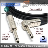 [3m] Neutrik TS Guitar Cable - TS 90 | Canare GS-6
