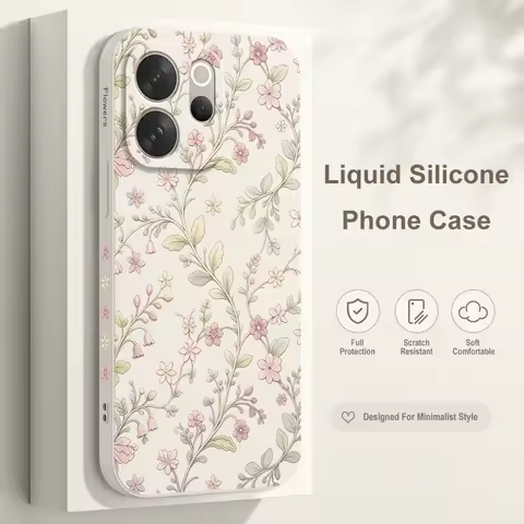 Blush Vines Phone Case For Vivo V70 V70E V60 V60E V50 V50E V40 V40E V30 V30E V29 Lite V29E V27 V27E 
