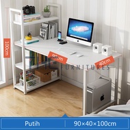 Furniture 120cm*50cm Meja kantor/Meja kerja dengan Rak/Rak Belajar/Meja belajar/Meja komputer/Meja k