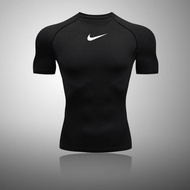 2024 Men's Running Sweatshirt Short Sleeve Compression Tshirt Male Fitness Sport Uniform GYM Tops Bodybuilding Tee Homme Outdoor Clothes
