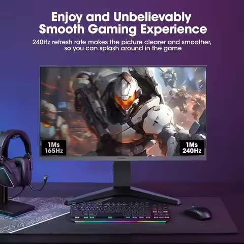 27 inch Gaming Monitor, WQHD (2560x1440) Computer Monitor, 240Hz, 1ms, AdaptiveSync Technology, HDR4