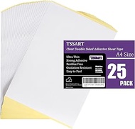 25 PCS Permanent Double-Sided Sheets Tape for Crafts - A4 Size Strong Adhesive Sticky Tape Sheets 8.