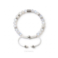 CW Manila - 0RION Adjustable Bracelet - 6mm Moon Stone with Hematite Spacer