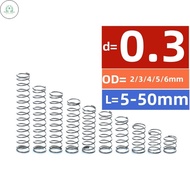 GD 【MHJ】Small spring SUS304 compression spring d0.3mm OD3/4/5/6mm length 5-50mm